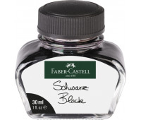 Чорнило для пір'яних ручок Faber-Castell Fountain Pen Ink Bottle Black, 30 мл, колір чорний, 149854