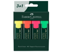Набір маркерів Faber-Castell Textliner REFILL 1548 (4 кольори) у картонній упаковці, 254831