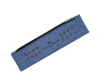 Пенал тканинний Faber-Castell Grip 2001 з гумкою, синій, 573151