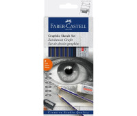 Набор графитных карандашей Faber-Castell 114000 6 шт ей Goldfaber + точилка + ластик