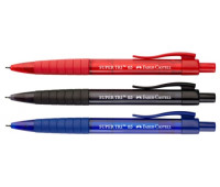 Ручка Faber-Castell шариковая super tri автомат красная 0.5 мм 246021
