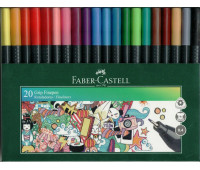 Набір ручок капілярних Faber-Castell Grip Finepen тригранна 0,4 мм 20 кольорів, 151620