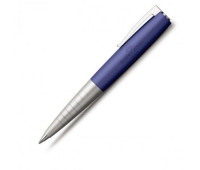 Кулькова ручка Faber-Castell LOOM Metallic Blue, корпус кольору срібло і синій металік, 149001
