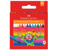 Олівці воскові Faber-Castell "Клоун" 12 кольорів 90 мм в картонній коробці, 120002