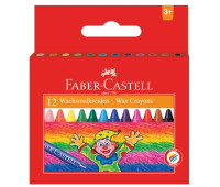 Олівці воскові Faber-Castell "Клоун" 12 кольорів 75 мм в картонній коробці, 120043