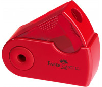 Точилка Faber-Castell Mini Sleeve з контейнером на один отвір синя / червона, 182711