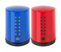 Точилка Faber-Castell 183710 grip2001 mini синя/красная одинарная