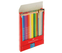 Акварельні олівці Faber-Castell 36 кольорів в картонній коробці з точилкою і пензликом, 114437