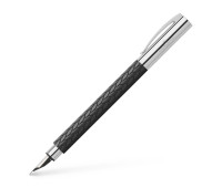 Пір'яна ручка Faber-Castell Ambition 3D Leaves, колір корпусу чорний, перо М, 146060