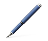 Ручка пір'яна Faber-Castell Essentio Aluminium Blue алюмінієва, синій корпус, пером М, 148440