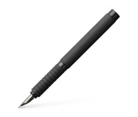 Ручка пір'яна Faber-Castell Essentio Aluminium Black, алюмінієвий, чорний корпус, пером М, 148480