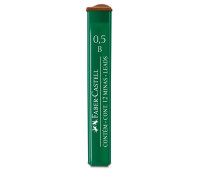 Грифель для механічного олівця Faber-Castell Polymer В (0,5 мм), 12 штук в пеналі, 521501