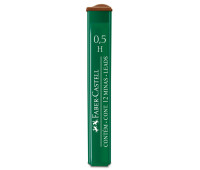 Грифель для механічного олівця Faber-Castell Polymer Н (0,5 мм), 12 штук в пеналі, 521511