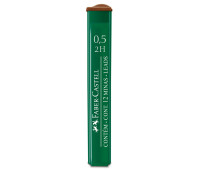 Грифель для механічного олівця Faber-Castell Polymer 2Н (0,5 мм), 12 штук в пеналі, 521512