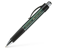Ручка шариковая Faber-Castell Grip Plus Green автоматическая с каучуковым гриппом, корпус зеленый, 140700