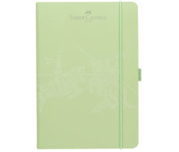 Блокнот Faber-Castell Notebook A5 Mint Green, картонна обкладинка на резинці, клітина 194 сторінки, м'ятний, 10020501