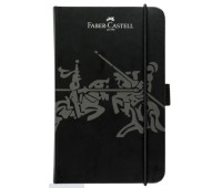 Блокнот Faber-Castell Notebook A6 Black, картонна обложка на резинке, клеточка 194 стр., черный, 10065067