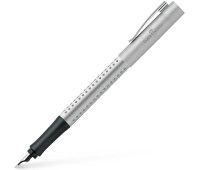 Ручка перьевая Faber-Castell GRIP 2011 корпус серебристый, перо F, 140906