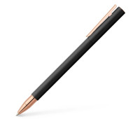 Ручка ролер Faber-Castell NEO Slim Metal Black Rosegold чорний метал з рожевим золотом, 343114