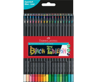 Олівці кольорові Faber-Castell Black Edition colour pencils 36 кольорів тригранні чорне дерево, 116436