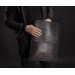 Мужская кожаная сумка-трансформер Bag Folio by Pininfarina с наплечными ремнями черная