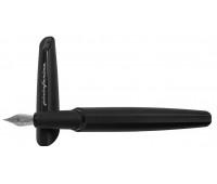 Ручка перьевая Pininfarina PF TWO Fountain Black, F, метал черный