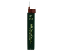 Грифель для механічного олівця Faber-Castell Super-Polymer 2В (0,5 мм), 12 штук в пеналі, 120502